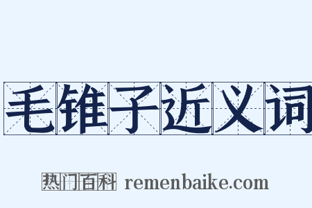 毛锥子近义词是什么意思的图片